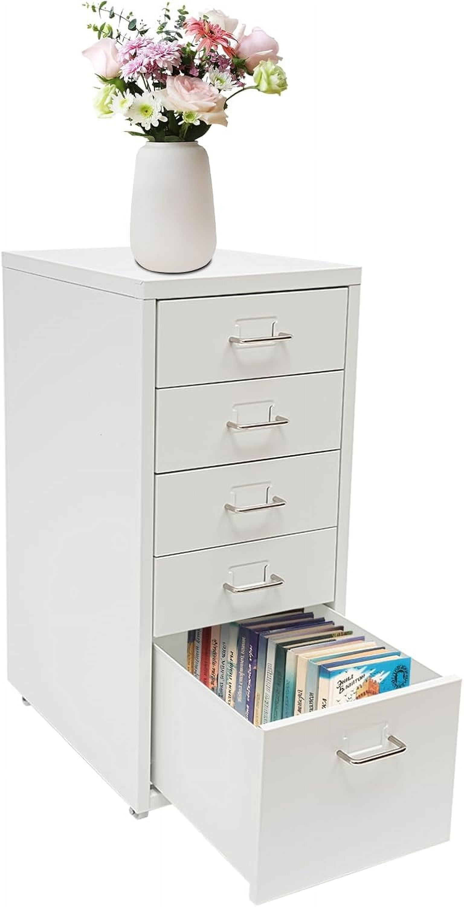 Metal Vertical File Storage Cabinet, 5 Drawer Vertical Filing Cabinet ...