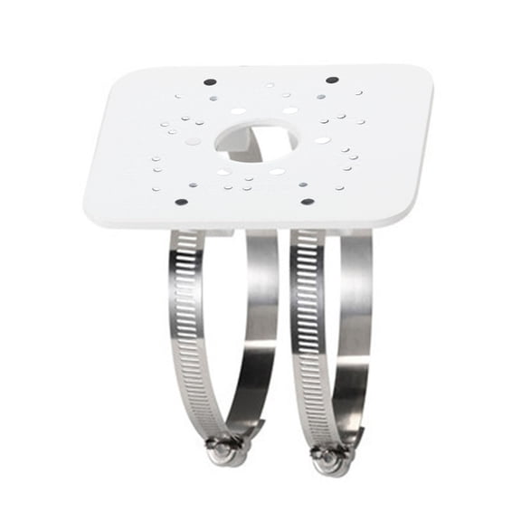 Metal Vertical Poles Mount Adapter Bracket with Stainless Steel 2Loop Clamps