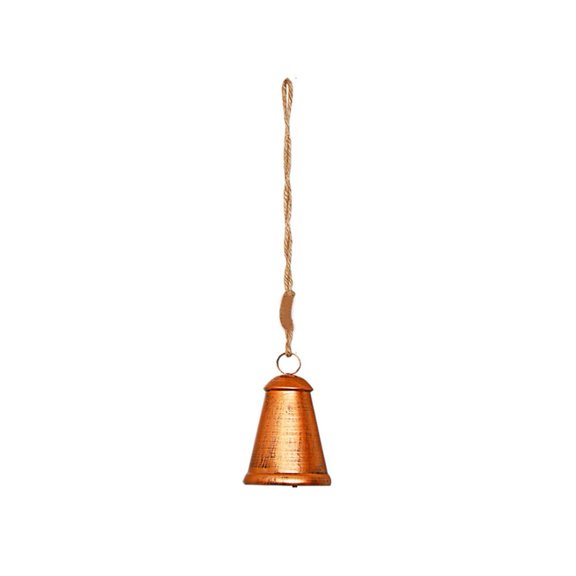 Metal Vintage Bells with Jute Hanging Rope, Decorative Cow Bell for Weddings, Parties, and Christmas Wreaths