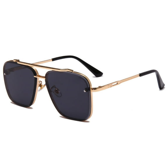 Vintage Metal Frame Sunglasses with UV400 Protection PC Lenses Durable Frame Classic Sun Glasses for Women and Men Full