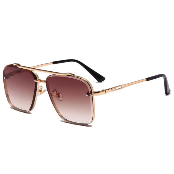 Vintage Metal Frame Sunglasses with UV400 Protection PC Lenses Durable Frame Classic Sun Glasses for Women and Men Full