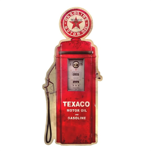 Metal Vintage Texaco Gas Station Gasoline Pump Tin Sign Garage/Shop Wall Decor