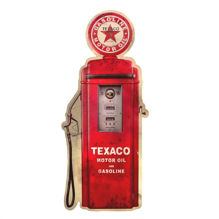 Metal Vintage Texaco Gas Station Gasoline Pump Tin Sign Garage/Shop Wall Decor Metal Vintage Texaco Gas Station Gasoline Pump Tin Sign Garage/Shop Wall Decor