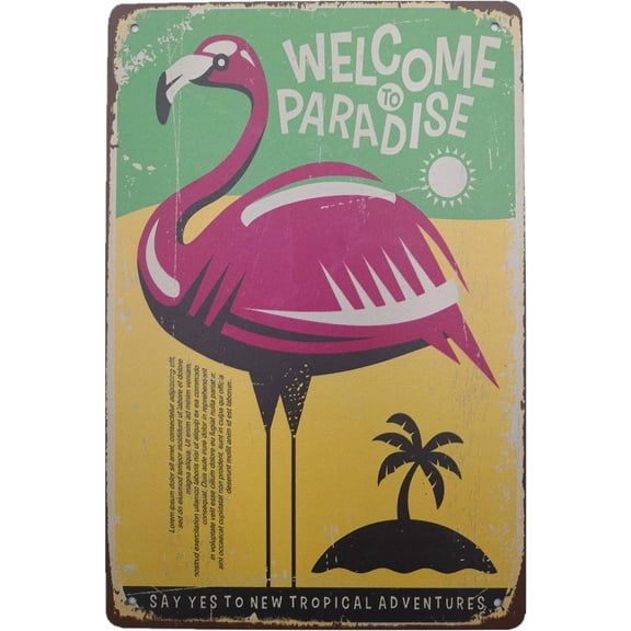 Metal Vintage Tin Sign Decor-Bird Wall Decor for Bar Pub Home Funny Retro Art Sign 12" X 8"