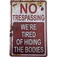 thumbnail image 1 of Metal Vintage Tin Sign Decor-Warning No Trespassing Danger Signs for Outdoor Home Business Retro Art Sign 12" X 8", 1 of 5