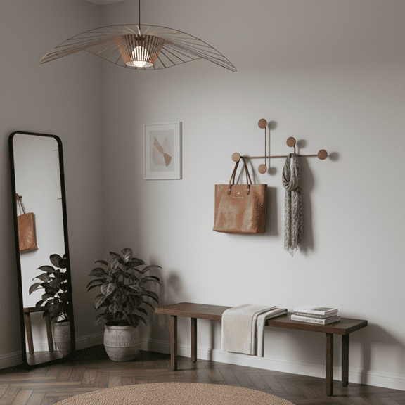 Metal Wall 6 - Hook Wall Mounted Coat Rack