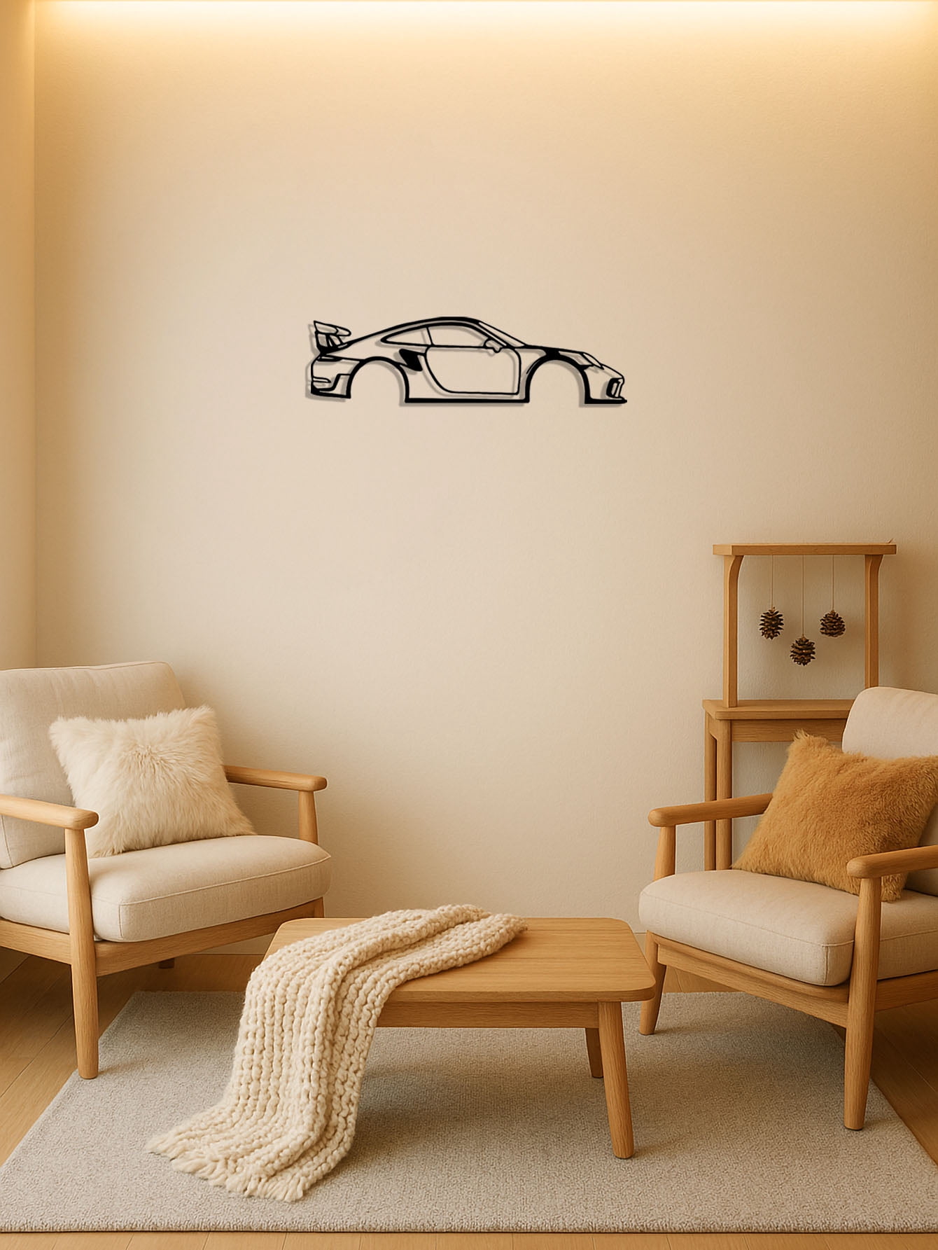 Metal Wall Adornment, Car Art for Children's Rooms, Kindergartens, Living Rooms, Nurseries & Bedroom
