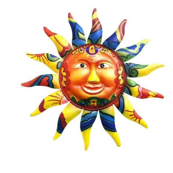 Metal Wall Art 127 Inch Sun Hanging for Indoor Outdoor Home Unique Decorative Piece for Gardens Patios Living Rooms and