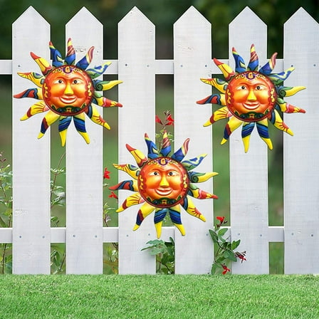 Metal Wall Art - 127 Inch Sun Design Hanging Décor for Home and Garden - Unique Indoor Outdoor Decoration Metal Art Piece Elegant Wall