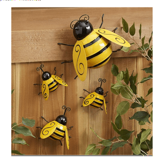 Bee Two-Sided Hanging Decoration, 13 x 16 Inches, 1 Piece