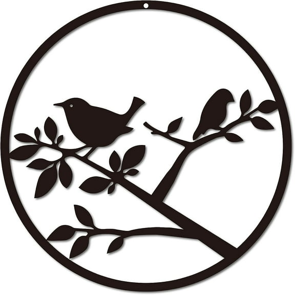 Metal Wall Art Birds Tree of Life Decor Wall Hanging Plaques Ornaments Iron Wall Art Sculpture Sign