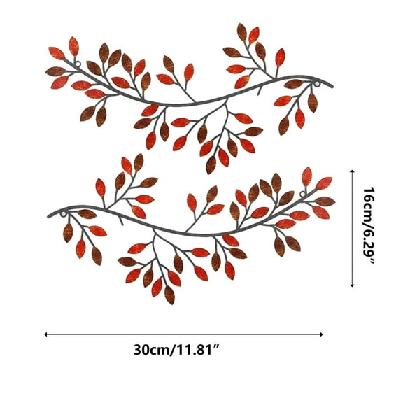 Metal Wall Art, Leaf Wall Decoration, Olive Tree Branch And Leaf Hanging Wall Art Set, Iron Metal Durable Design For Home Kitchen Living Room Decor