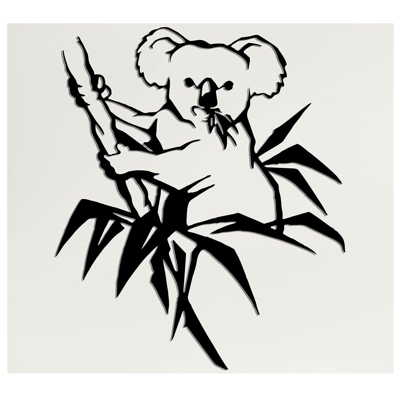 Metal Wall Art, Metal Koala Bear Art, 3D Wall Silhouette, Metal Wall