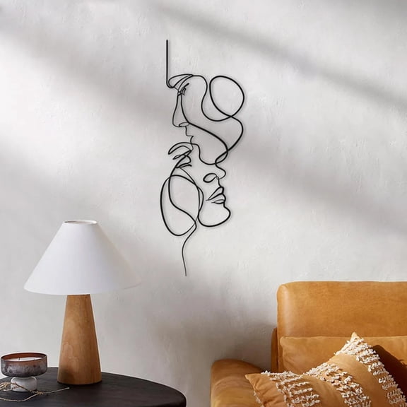 Metal Wall Art Abstract Iron Modern Black Home Hanging Wall Art Decor