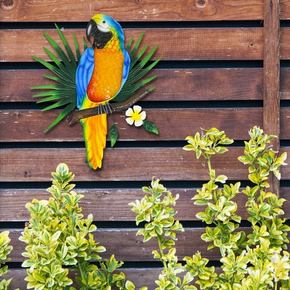 Metal Wall Art Outdoor Decor - Iron Fence Hanging Ornament with Weather-Resistant Finish, Modern Garden & Patio Decoration