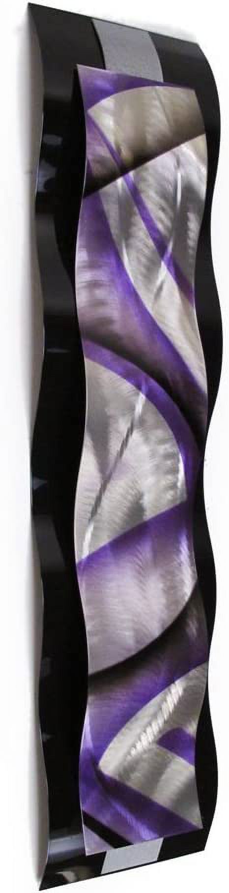 Metal Wall Art Sculpture Purple Contemporary Metal Wall Art "Rhythmic ...