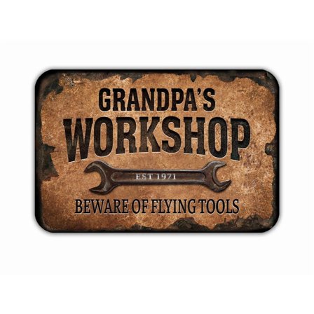 Metal Wall Art Signs Man Cave Posters Custom Workshop Metal Sign Dad's Garage Tool Shed Sign