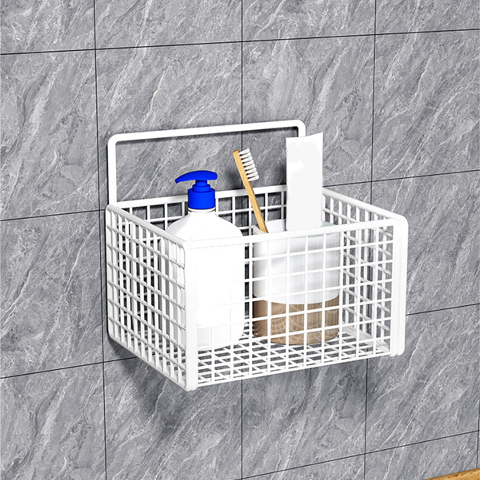 Metal Wall Basket Storage Organizer | Hanging Iron Mesh Rack for ...