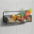 thumbnail image 1 of Metal Wall Basket for Kitchen and Bathroom Storage - Iron Mesh Organizer Rack for Toiletries Spices, 1 of 7
