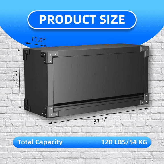 Metal Wall Cabinet with Up-Flip Door,Small Metal Garage Storage Cabinet for Garage&Office&Home Storage,Assembly