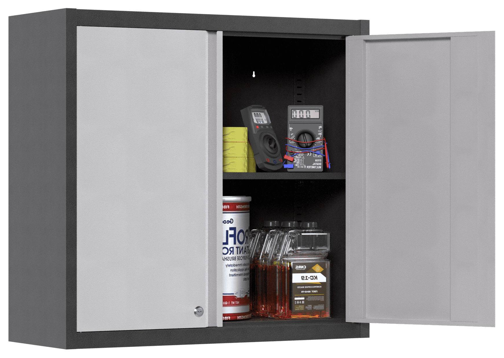 Utility Metal Wall Cabinet With Lock Adjustable Shelf And 2 Doors For utility-metal-wall-cabinet-with-lock-adjustable-shelf-and-2-doors-for