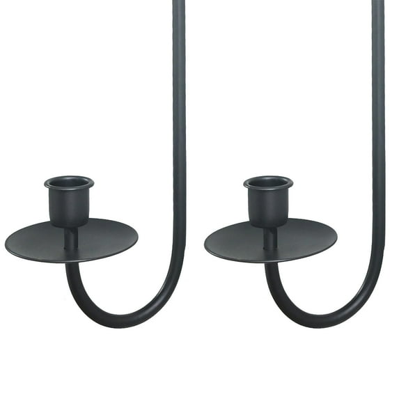 Metal Wall Candle Holder,Candle Sconces,Candle Wall Sconce,Modern Wall Candle Sconces Hanging For Living Room Farmhouse Fireplace Wedding,2 Pcs,Black,16.5 In,Xushi06