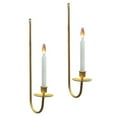 thumbnail image 1 of Metal Wall Candle Sconce Holder Set of 2 Wall Mount Candle Holder Pillar Holder Modern Wall Candle Sconces Hanging for Living Room Farmhouse Fireplace Wedding16.5×5"×3" (Gold), 1 of 6