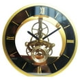thumbnail image 1 of Metal Wall Clock Gear Wall Clock Round Gear Wall Clock Golden Crafts Perspective Digital Wall Clock 130mm Diameter, 1 of 7