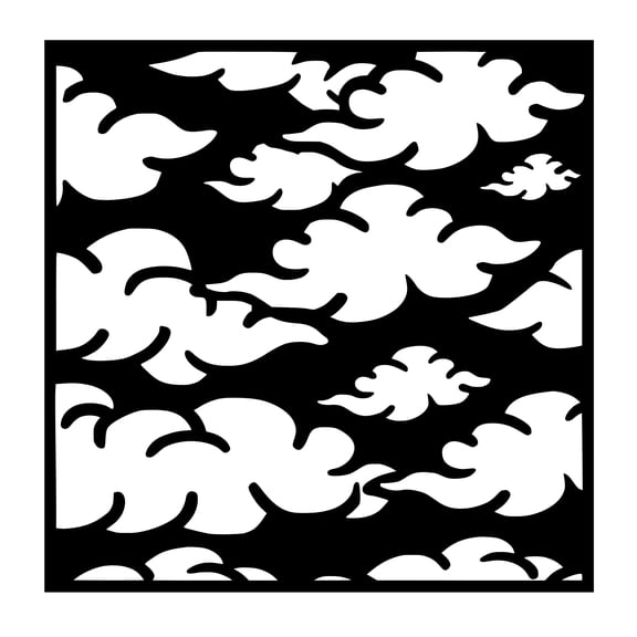 Metal Wall Decor | 17'' x 17'' x 0.05'' Clouds Art Themed Wall Decorations | Handmade Indoor and Outdoor Wall Art (17'' x 17'', Clouds I, Black)