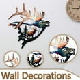 thumbnail image 1 of Metal Wall Decor, Deer Art Sculpture Silhouette Craft with Rustic Cabin Decor D, 1 of 4