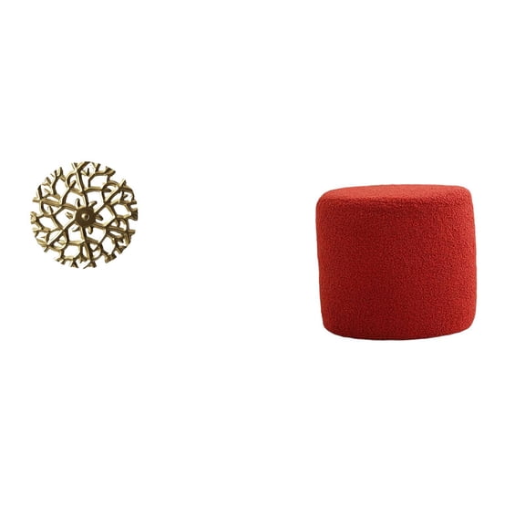 Metal Wall Decor Footstool Cube Sculpture Wrought Iron Construction for Bathroom Bedroom Entryway Hallway Lounge