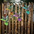 thumbnail image 1 of Metal Wall Decoration under $5! CQCYD Metal Hummingbird Wall Art, Colorful Bird Sculpture for Garden Fence, Outdoor Indoor Hanging Decor, Handcrafted Metal Bird for Home Patio Decoration, 1 of 9