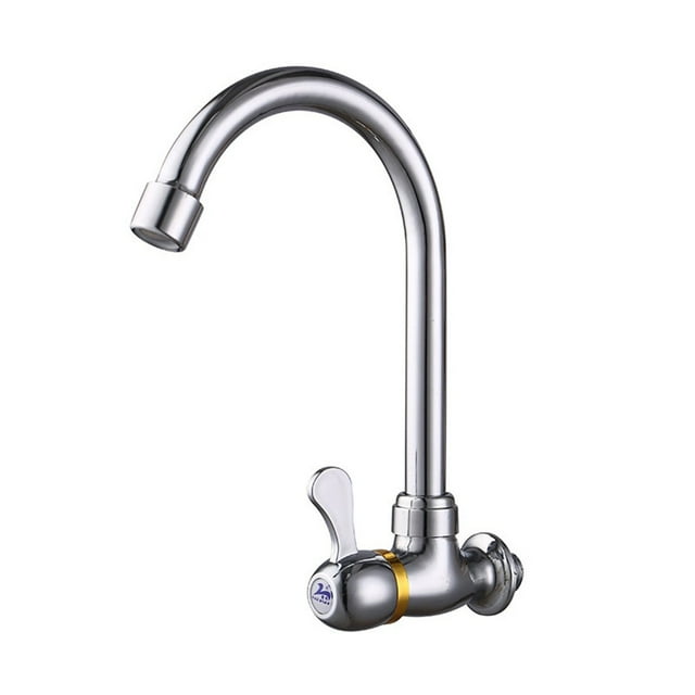 Metal Wall Kitchen Faucet Water Purifier Single Lever Hole Tap Cold