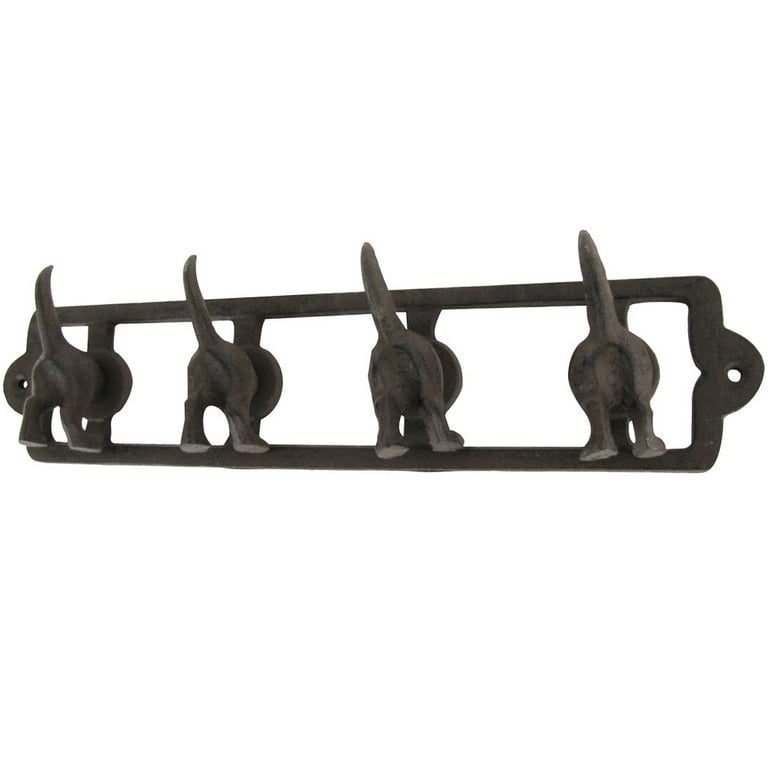 4 Metal Wall Mount Dog Tail Hooks 4 Metal Wall Mount Dog Tail Hooks