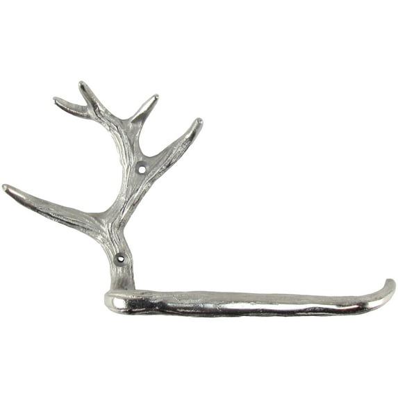 Metal Wall Mount Deer Antler Toilet Tissue TP Paper Roll Holder Bar Rustic Decor
