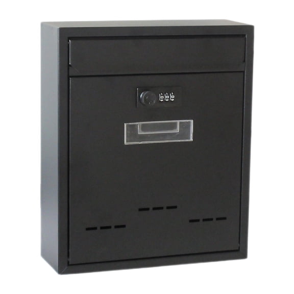 Metal Wall Mount Mailbox Lockable Post Letter External Retro Style Iron Large Capacity Letterbox for Townhouse, , Home, Office , Password, 26cmx9cmx31cm Password