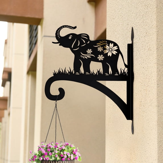 Metal Wall Mount Plant Hanger for Outdoor & Indoor Use - Heavy Duty Hanging Plant Bracket for Flower Pots, Bird Feeders, Wind Chimes, Lanterns, and Hanging Baskets