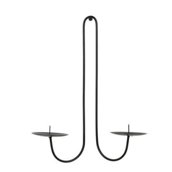 Metal Wall Mounted Double Candle Holder Minimalist Iron Sconce for Home Decor Living Room Dining Room Bedroom Hallway