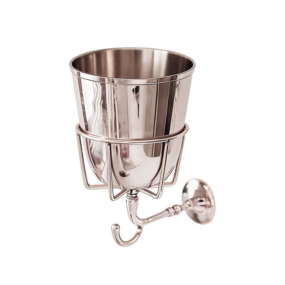 Metal Wall Mounted Flower Pot Holder with Hooks, Industrial Style Plant Rack Organizer for Entryway Bathroom Kitchen Home Decor, Multi-Functional Space Saving Decor for Apartments Cafes Homestays