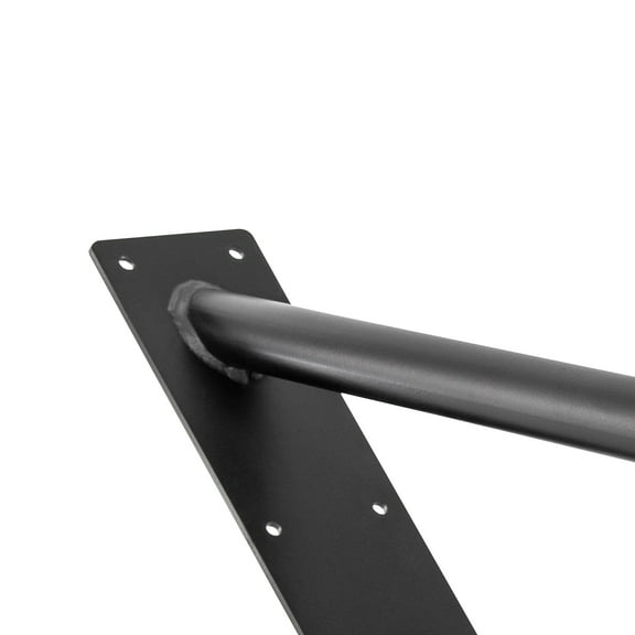 Metal Wall Mounted Handrail, Black Powder-Coated Finish, Rounded Corners for Comfort, 220lbs Load Capacity, Reinforced Screws for Stability, Perfect for Stairs and Railings