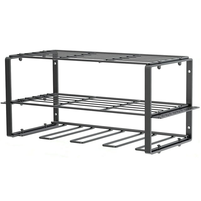 Metal Wall Mounted Power Tool Organizer and Storage Rack, Garage