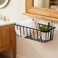 thumbnail image 1 of Metal Wall Mounted Storage Basket, Iron Hanging Organizer Rack for Kitchen, Bathroom & Home, No-Drill Setup, 1 of 6