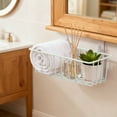 thumbnail image 1 of Metal Wall-Mounted Storage Basket,Kitchen Bathroom Sundries Organizer,Seasoning Rack Toiletries Holder,Multi-Purpose Storage Wire Basket,Heavy-Duty Iron,Easy Install,Stylish Home Decor, 1 of 6