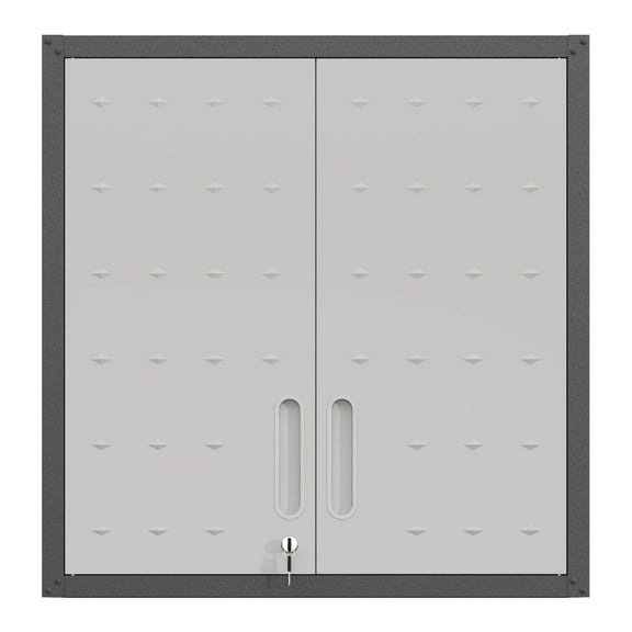 XUTUMM Wall-Mount Locking Tool Storage Cabinet - Metal Garage Cabinet with 1 Shelf, Assembly Required