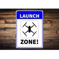 Metal Wall Plate tin Sign Launch Zone Kitchen Restaurant Game Room bar