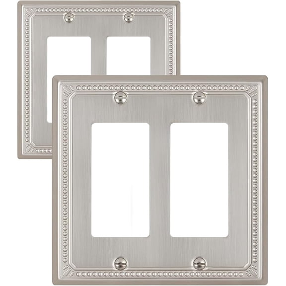 Metal Wall Plates, Switch Plates and Outlet Covers, Decorative Pearl Design