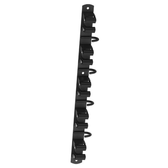 Metal Wall Rack 5 Clamps 4 Hooks For Bikes Garden Tools Garage Storage Space Saving