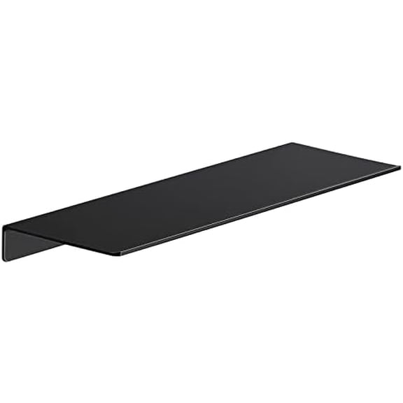 Metal Wall Shelf, Black Floating Shelf, Small Bathroom Shelf, 16" Display Shelves for Wall Storage