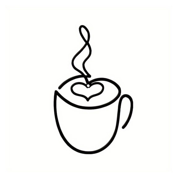 Metal Wall Sign Coffee Theme Decors Coffee Cup Wall Art Ornament for Kitchen Cafe Restaurant Housewarmings Gift