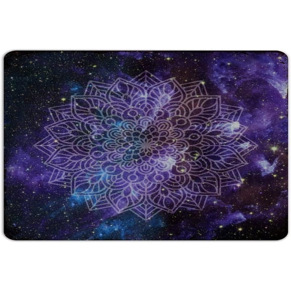Metal Wall Sign Mandala Flower Galaxy Stars Outdoor Home Decor Art Poster for House Dining Room or Restaurant 8 x 12 Inch
